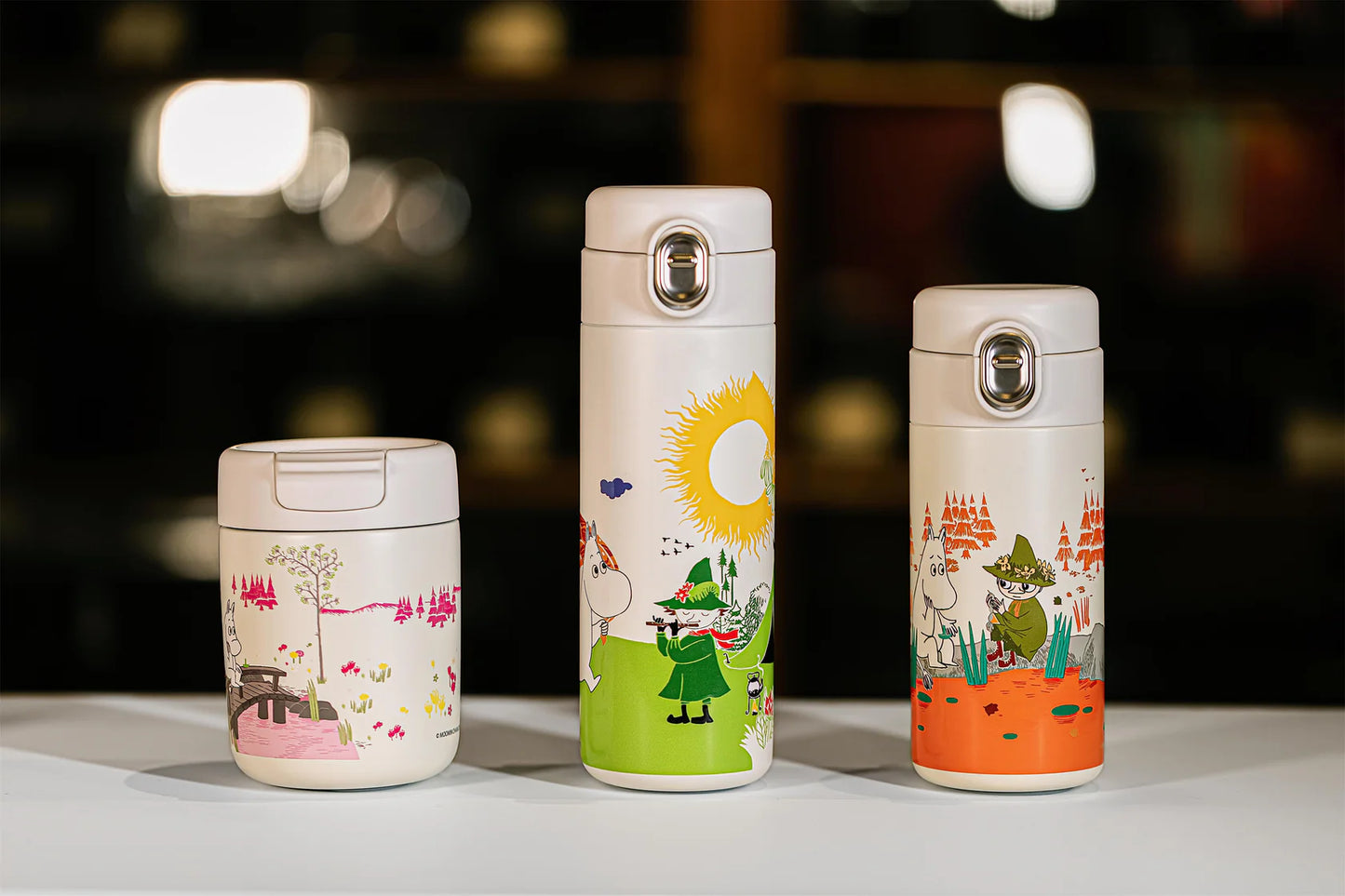 MOOMIN - Mumin Termosflaska / Vacuum Cup 330 ml - Vit/Orange