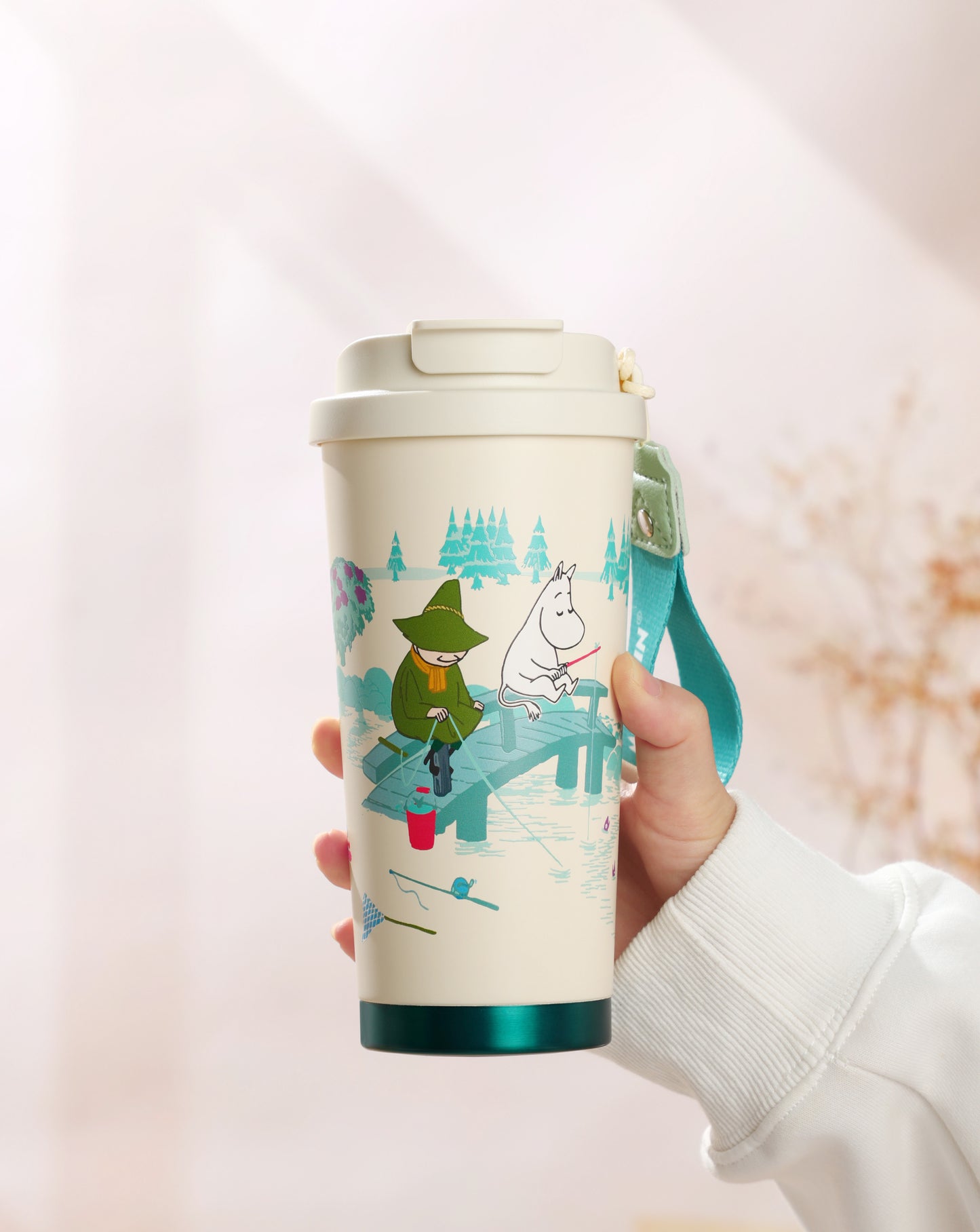MOOMIN - Mumin Take Away Mugg / Vacuum Cup 580 ml - Moomin Fishing