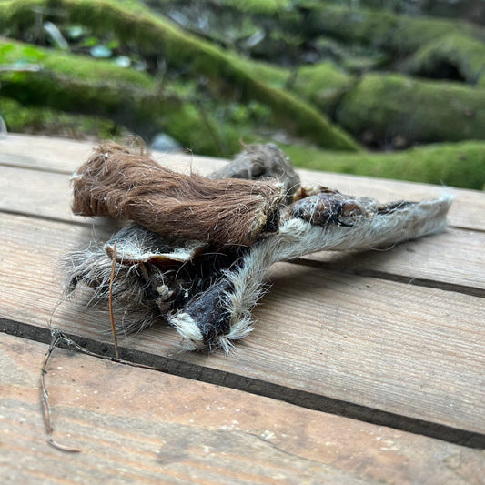 Kohud med päls (nötskalp) kort