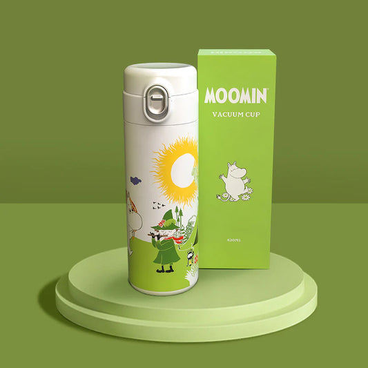MOOMIN - Mumin Termosflaska / Vacuum Cup 420 ml - Vit/Grön