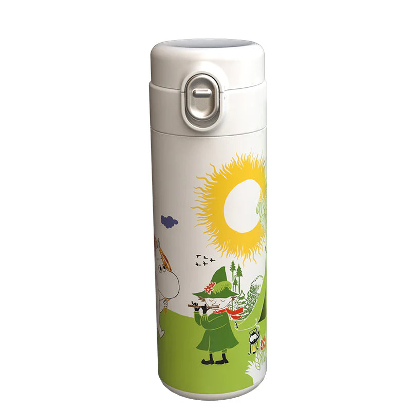 MOOMIN - Mumin Termosflaska / Vacuum Cup 420 ml - Vit/Grön