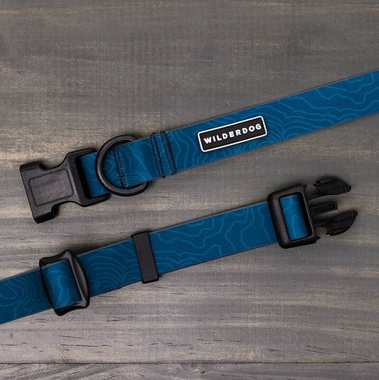 Produktbild på Wilderdog Waterproof halsband i pacific blue. 