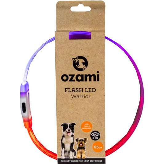LED Hundhalsband Multicolour – Justerbart & USB-laddbart