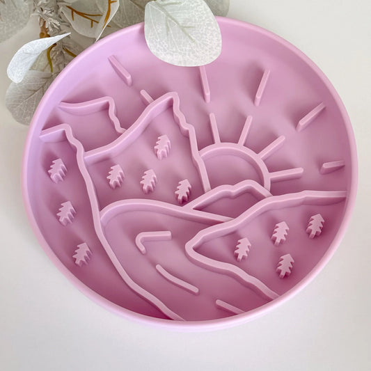 Slowfeeder för hund rosa med beg