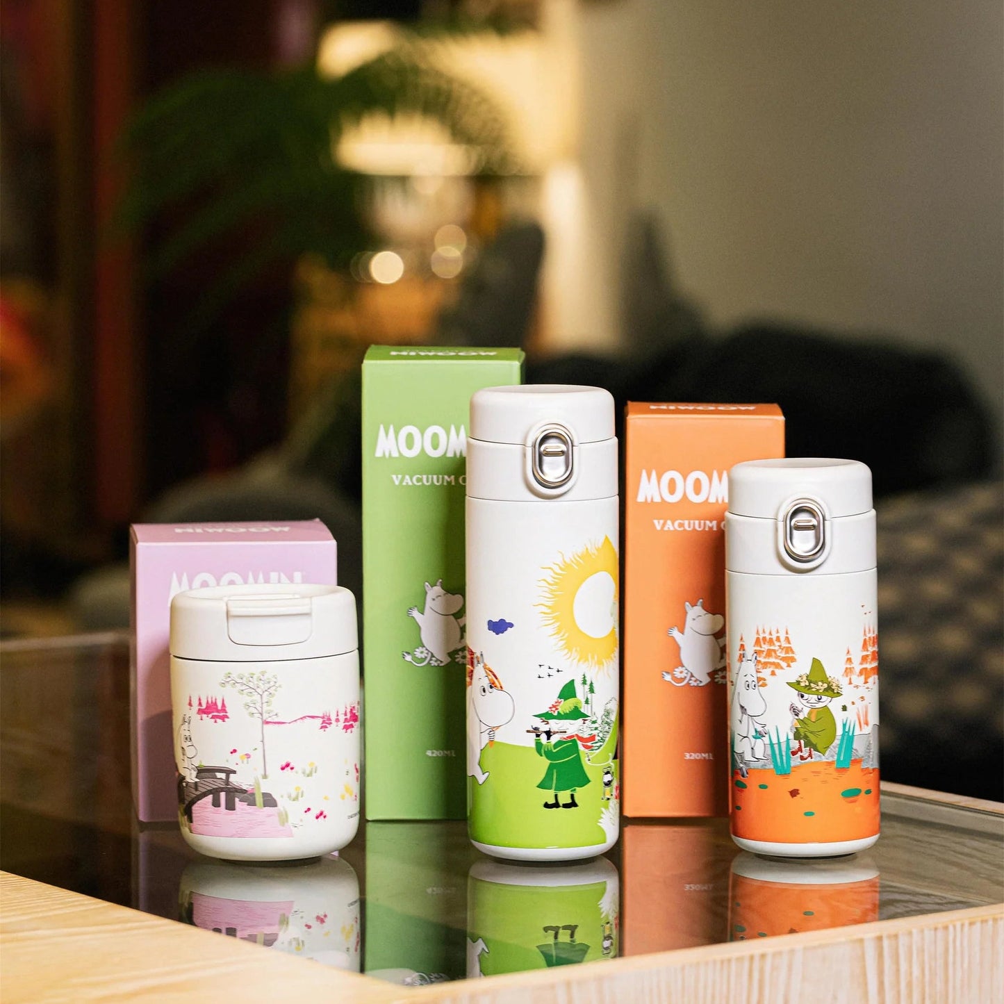MOOMIN - Mumin Termosmugg / Vacuum Cup 320 ml - Vit/Rosa