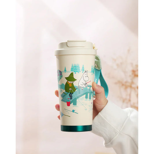 MOOMIN - Mumin Take Away Mugg / Vacuum Cup 580 ml - Moomin Fishing