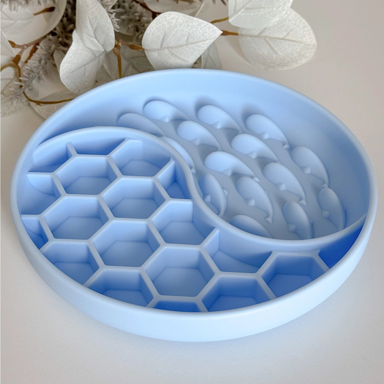 Slowfeeder för hund, minskar hetsätning Ljusblå